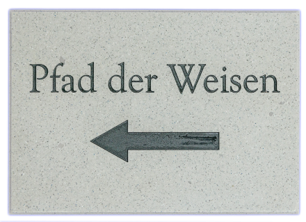 Schild Granit Design mit Symbol Gravur